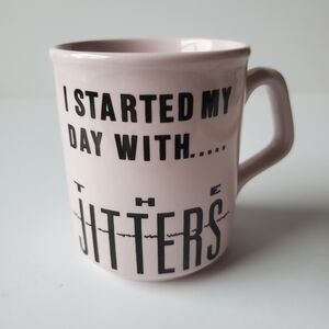 Vintage The Jitters Promotional Fan Mug 1980's I Started My Day With The Jitters